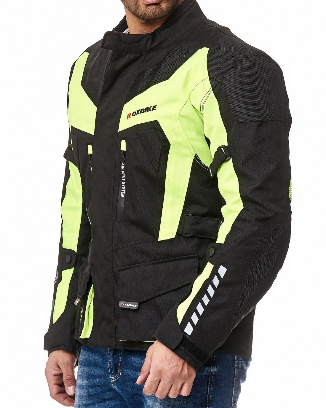 Motorrad Cordura/Textil Jacke Neon