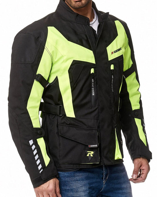 Motorrad Cordura/Textil Jacke Neon